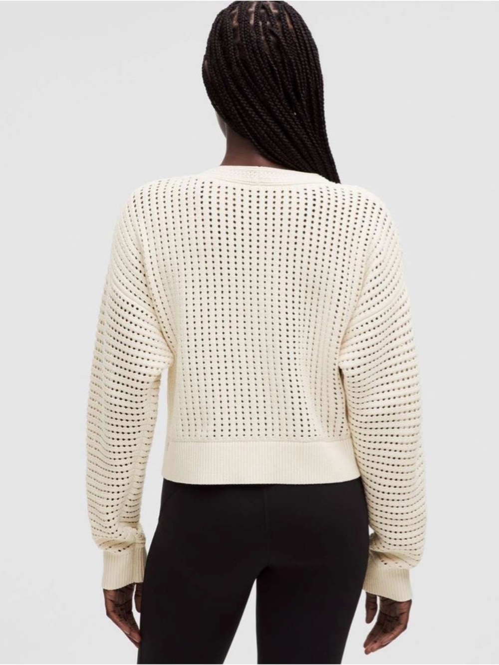 Lululemon Cotton Crochet Mesh Relaxed-Fit Cardigan - Picture 2 of 7
